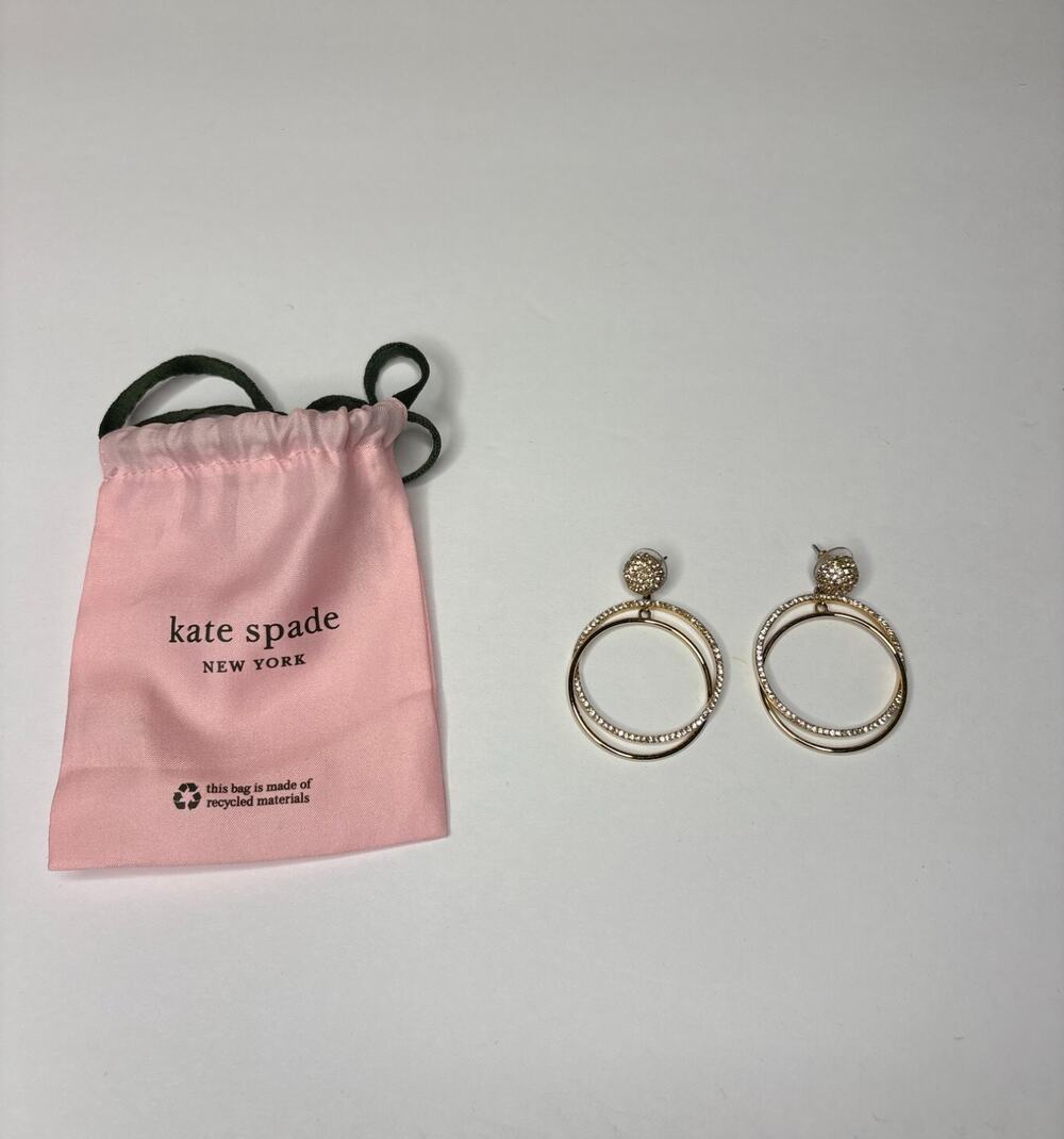 Kate Spade New York Bright Ideas Pavé Double Hoop Drop Earrings